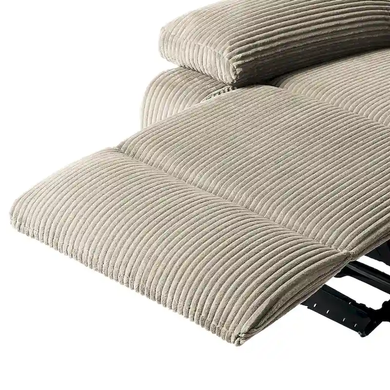 Vegan Leather Upholstered Push Back Manual Recliner Chair