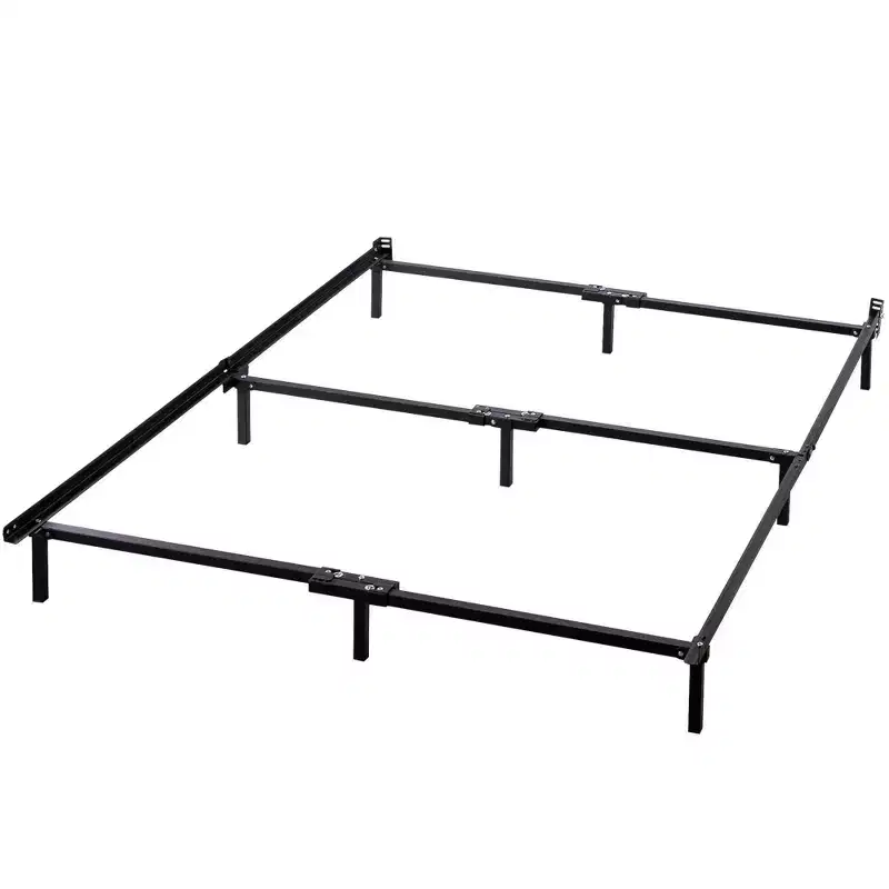 Queen 7" Compack Adjustable Metal Bed Frame Black - Zinus