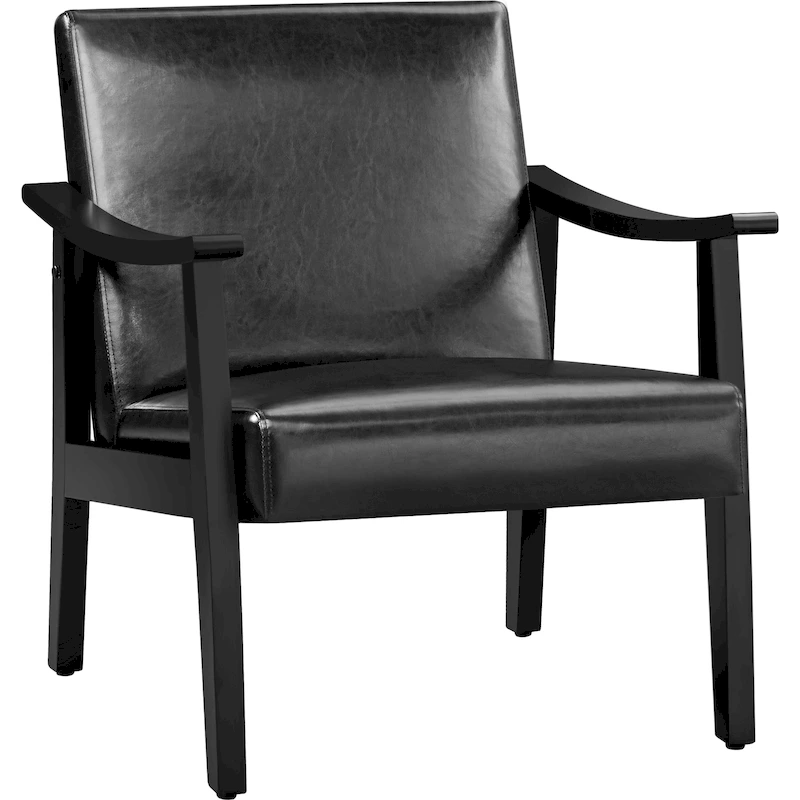 Yaheetech Upholstered Accent Chair Boucle Armchair with Solid Wood Legs - 24.5 L  28 W  29 H