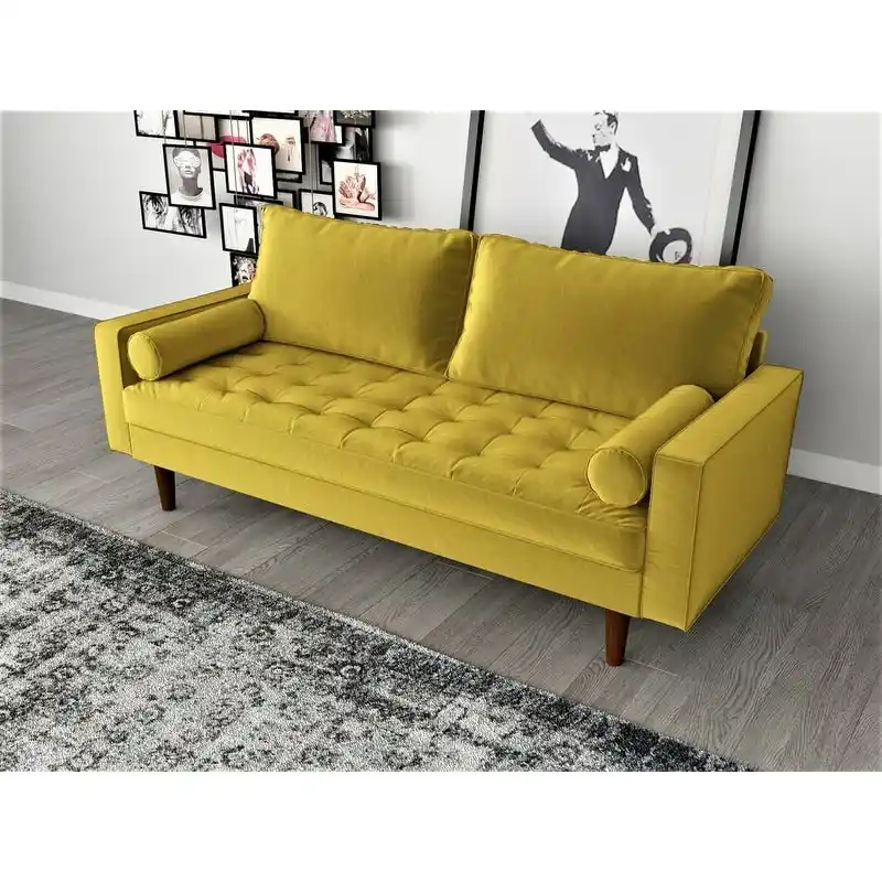 Velvet Mid-century Style Sofa