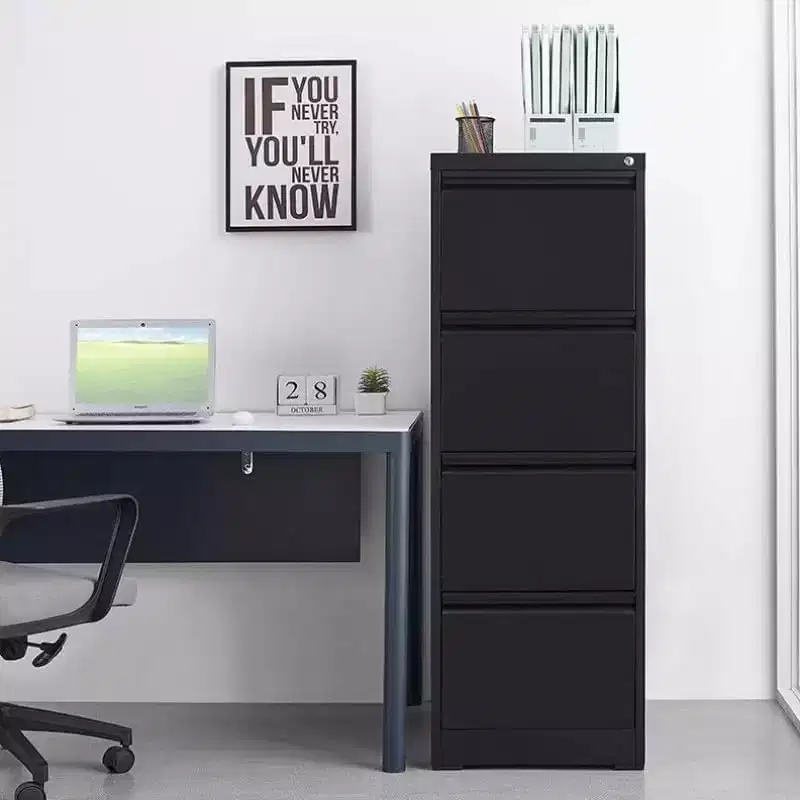 4 Drawer File Cabinet with Lock,Heavy Duty Filing Cabinets for Letter/Legal/A4/F4 Size File, Metal Freestanding Storage Cabinet for Home, Office