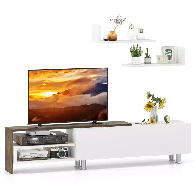 Costway TV Stand Modern Entertainment Center TV Cabinet for TVs up to 80 Inches