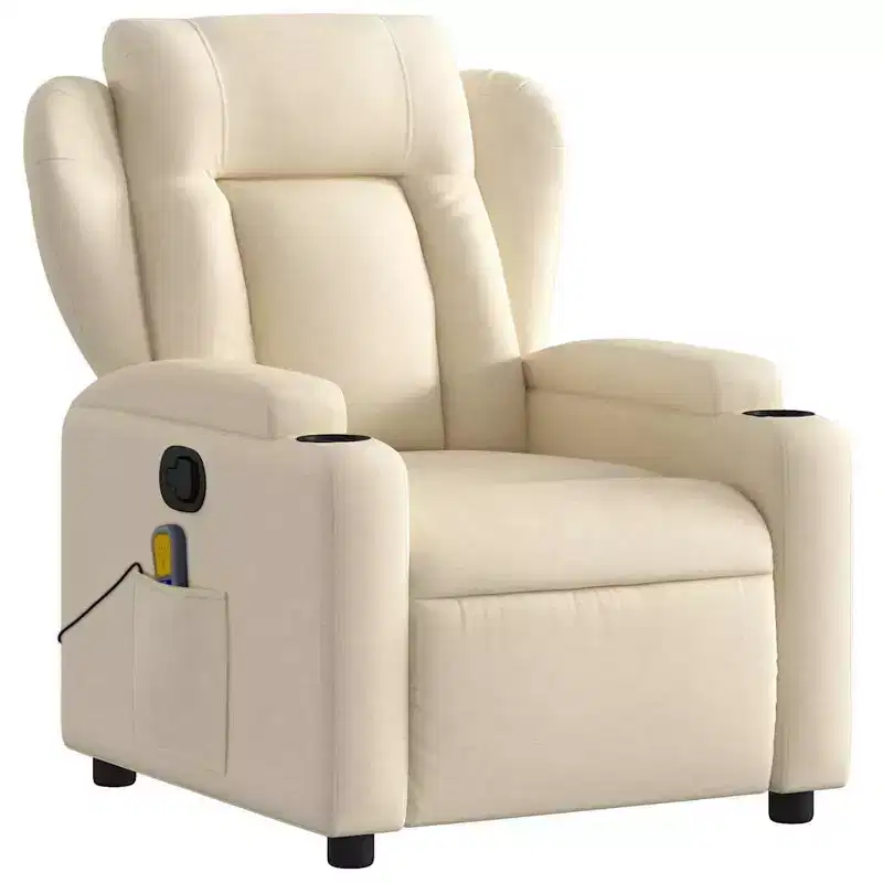 vidaXL Electric Massage Recliner Chair Polyester Medium
