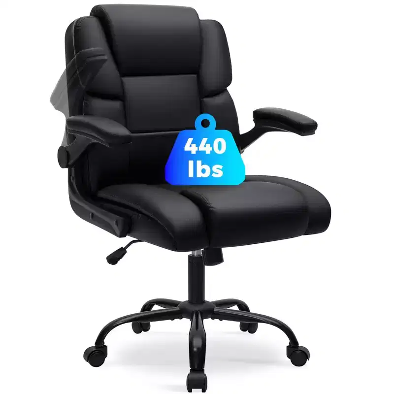 Reclining Office Chair Ergonomic Computer Desk Chair w/ Flip Up Arms, Pocket Spring Seat, Tilt & Hidden Storage