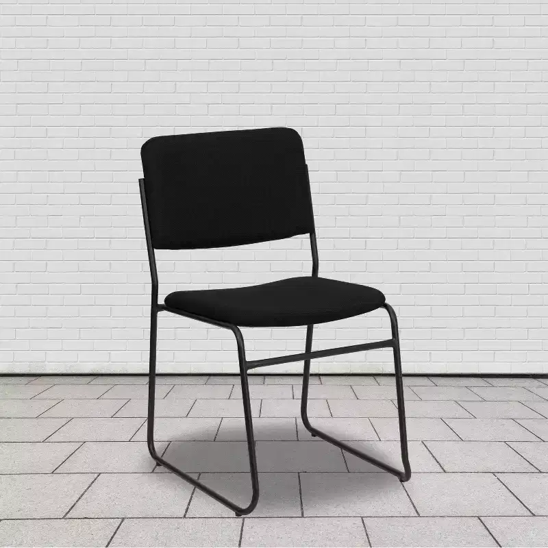 Emma and Oliver 5 Pack 500 lb. Capacity High Density Stacking Chair with Sled Base