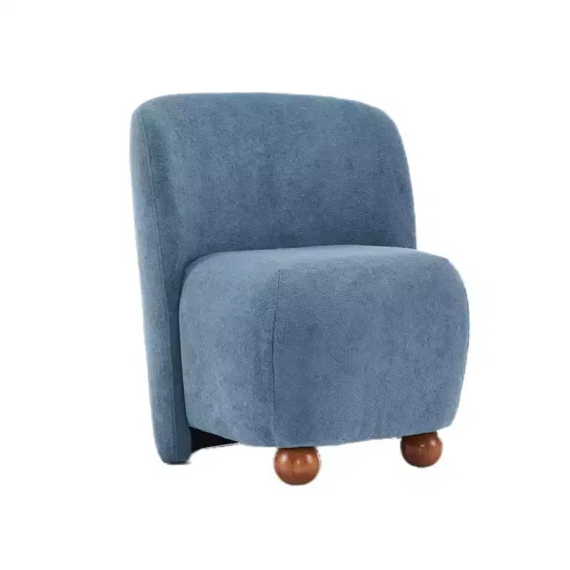 GDFStudio Samuel Modern Low-Back Armless Accent Chair, White