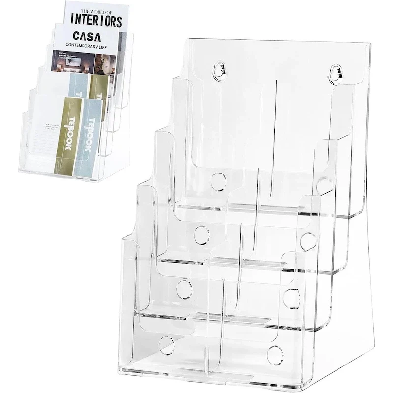 Acrylic Clear Literature Holder & Brochure Display Stand