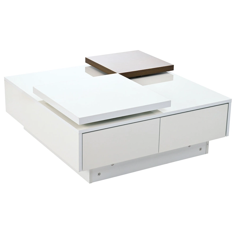 Square Wood Coffee Table with High Gloss finish