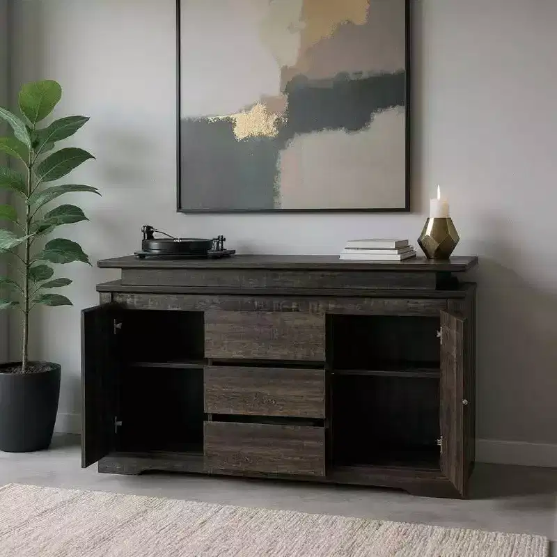 MAYEERTY White 5-Drawer Nightstand, Farmhouse Dresser with Charger USB Port Modern End Table for Bedroom