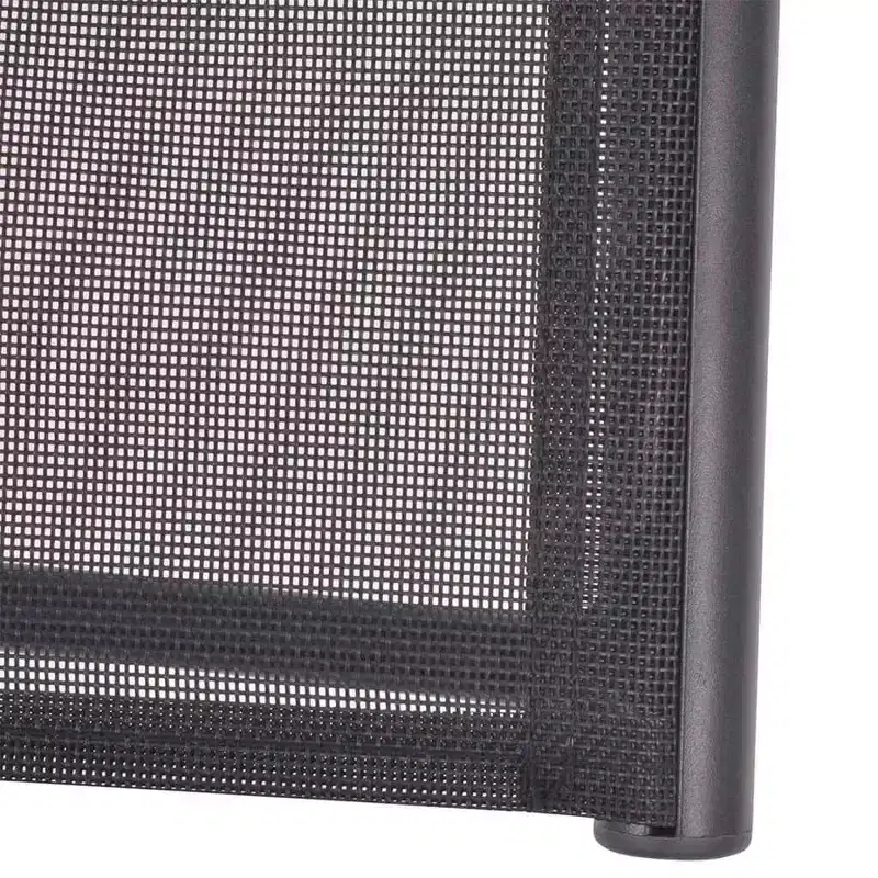 vidaXL Sunlounger Black Aluminum Medium Adjustable Armrests