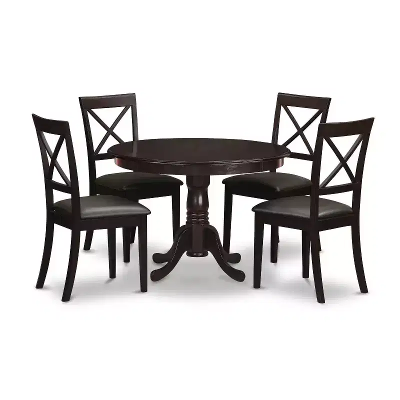 Round Kitchen Dining Table Set - 5 Piece Dinette Set with Chairs - Modern Table & Chair Set