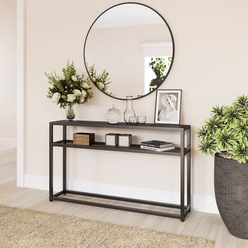 Modern 50 Long Console Table with Shelf