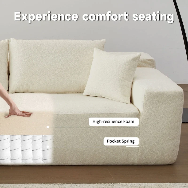 HOOOWOOO Modern L-shaped Modular Sectional Sofa with Chaise