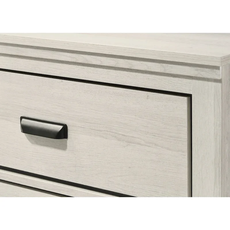 Edyth 3 Piece White LED Panel Bedroom Set
