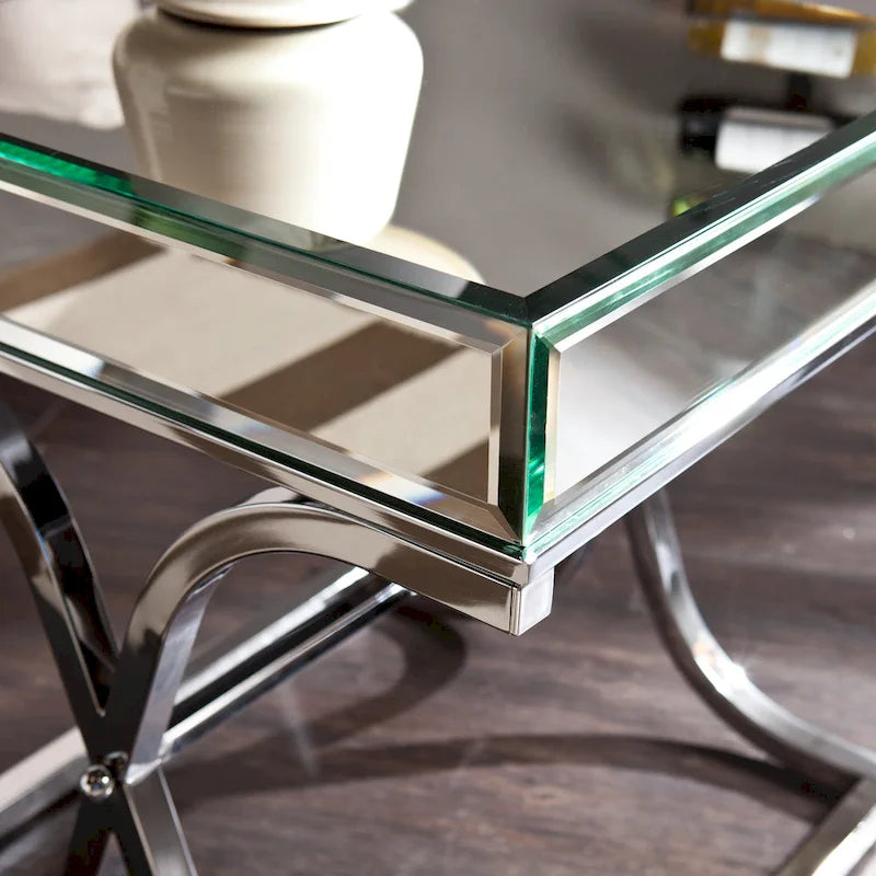 Chrome Mirrored Side Table