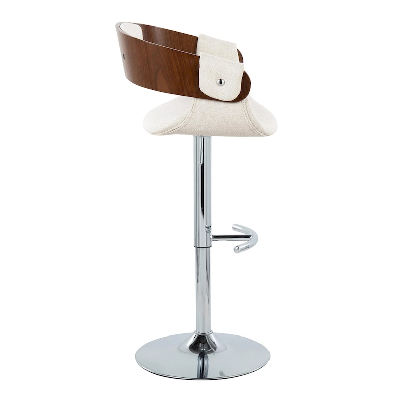 Carson Carrington Gavle Adjustable Bar Stool with Rounded T Footrest (Set of 2)
