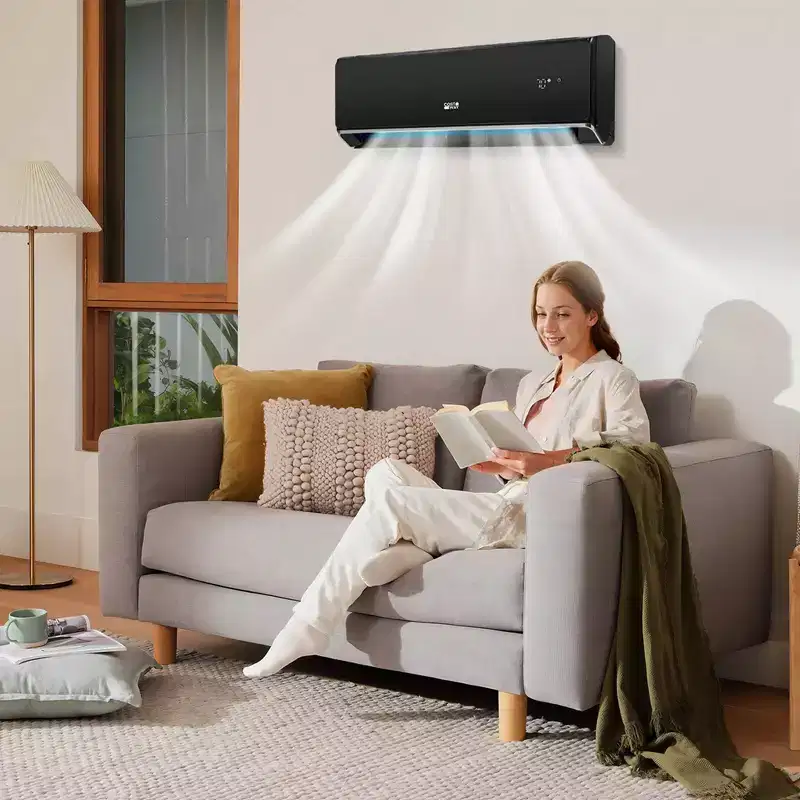 Costway 24000 BTU Wifi Enabled Mini Split Air Conditioner & Heater with Heat Pump Black/White
