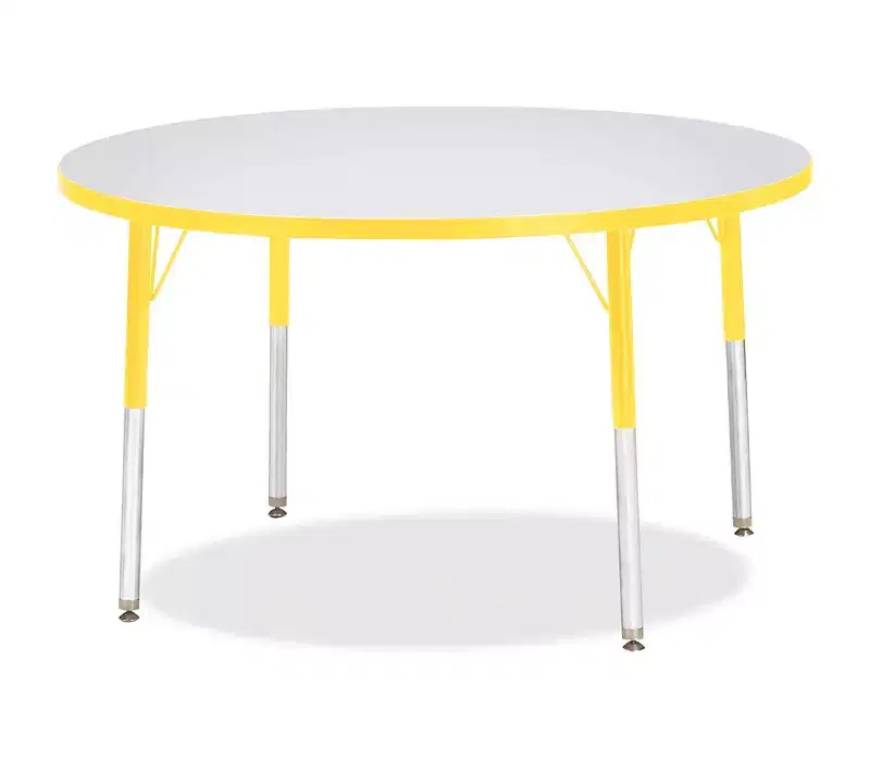 Jonti-Craft Berries Elementary Height Color Edge Round Table 42 x 42 in Yellow