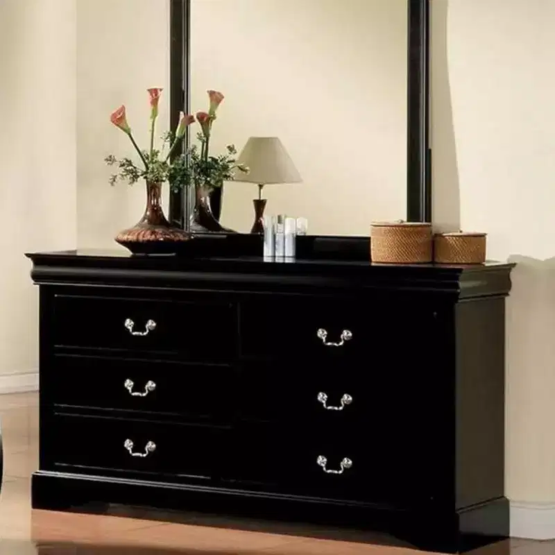 60" Louis Philippe III Dresser Black