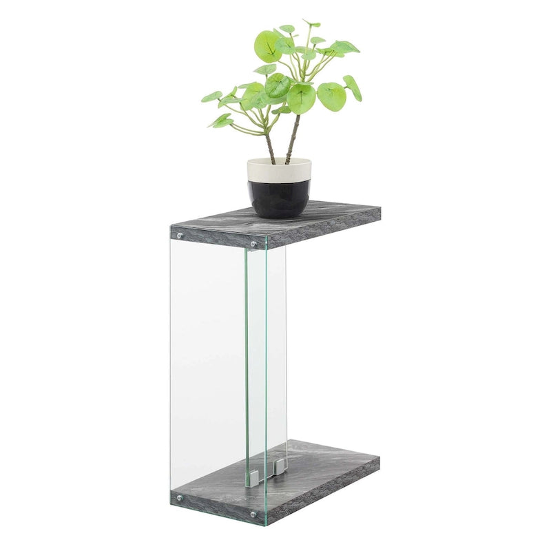 Glass C End Table