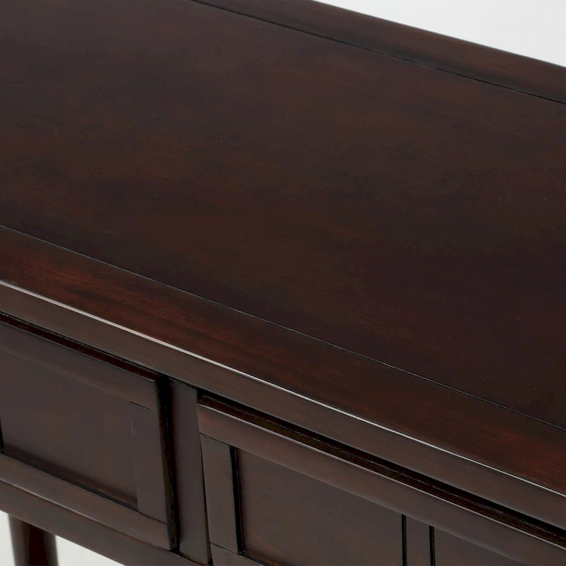Console Table Traditional Design with Two Drawers and Bottom Shelf