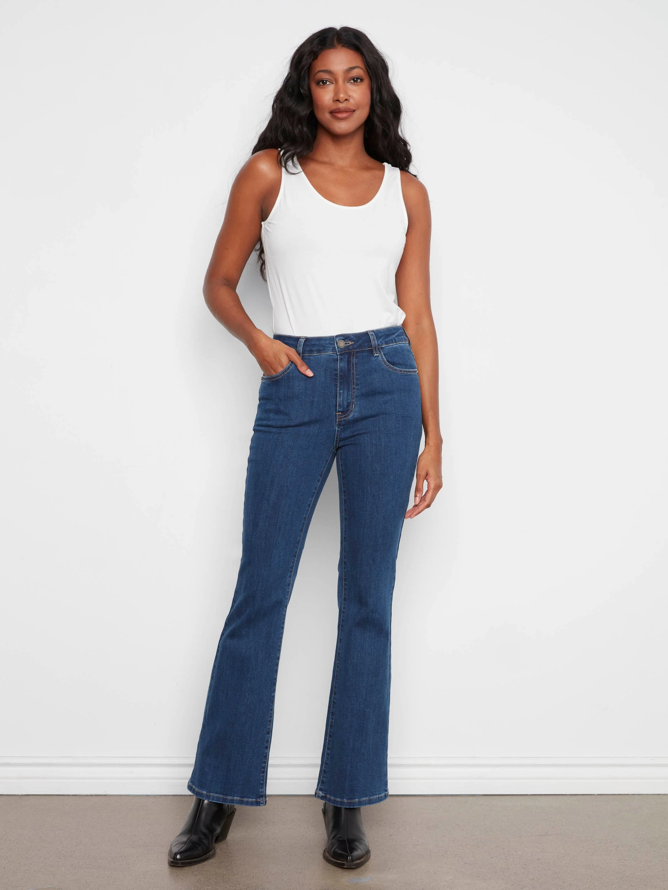 Flare Leg Jeans - Indigo