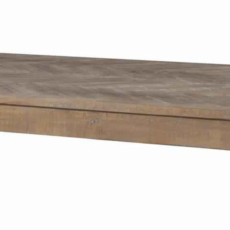 Rectangular Wooden Dining Table with Block Legs