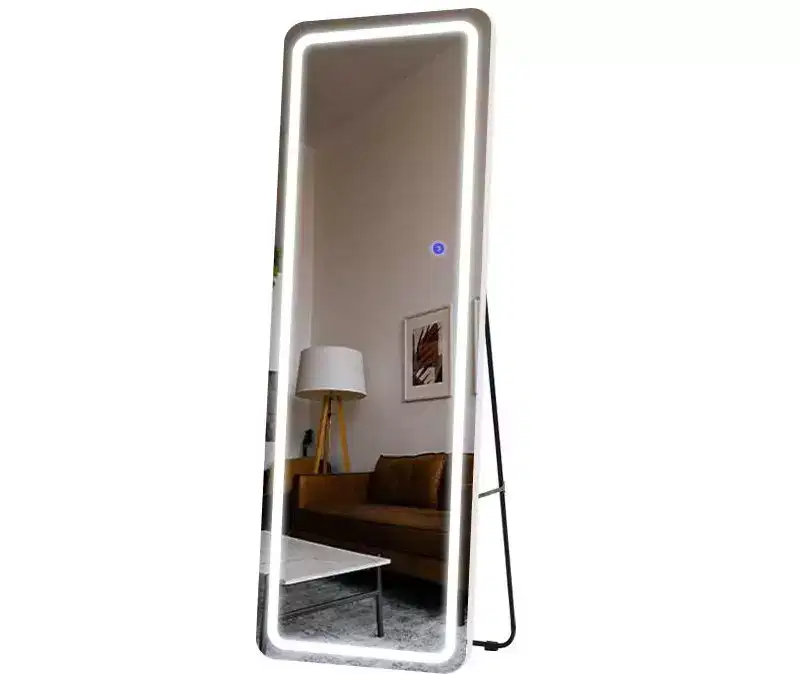 63x16 LED Aluminum Frameless Vanity Mirror with Lights White Full-length Mirror