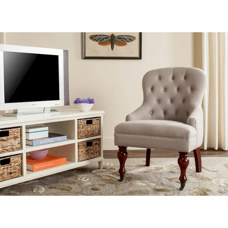 Petite Accent Arm Chair with Tufted Upholstery