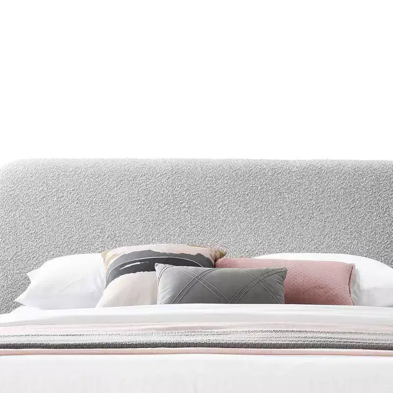 87.8" Queen Bed" Cleo Beds Gray Boucle - Acme Furniture