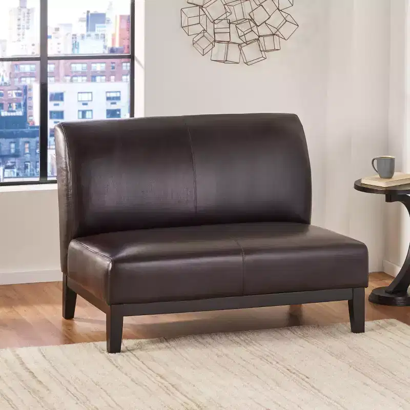 Darcy Bonded Leather Loveseat Brown - Christopher Knight Home