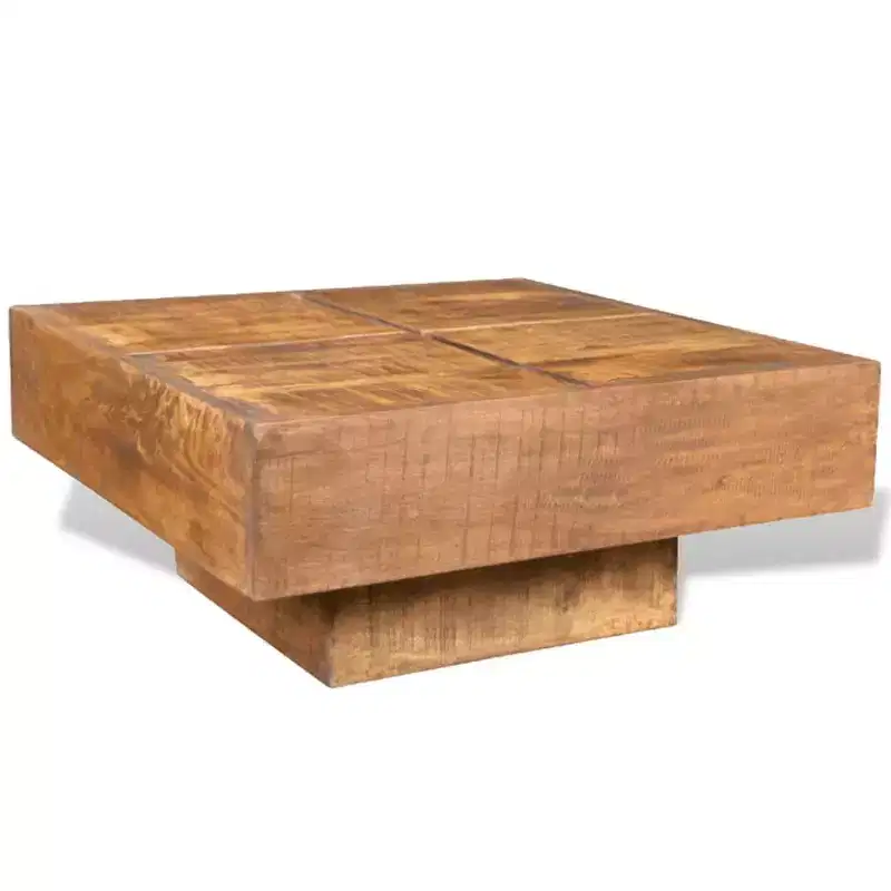 vidaXL Solid Acacia/Mango/Reclaimed Wood Coffee Table Wooden Couch Side Tea - 26.8 x 26.8 x 11.8 - Solid Mango Wood