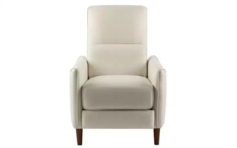 Upholstered Recliner Chair with Rubberwood Tapered Legs