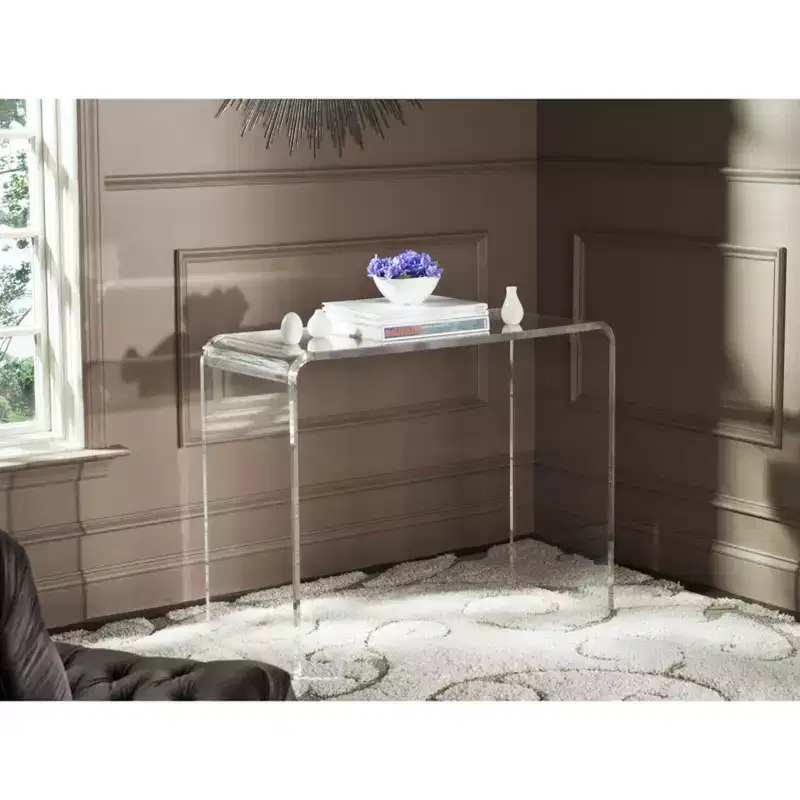Atka Acrylic Console Table - FOX6016A - Clear - Safavieh Couture