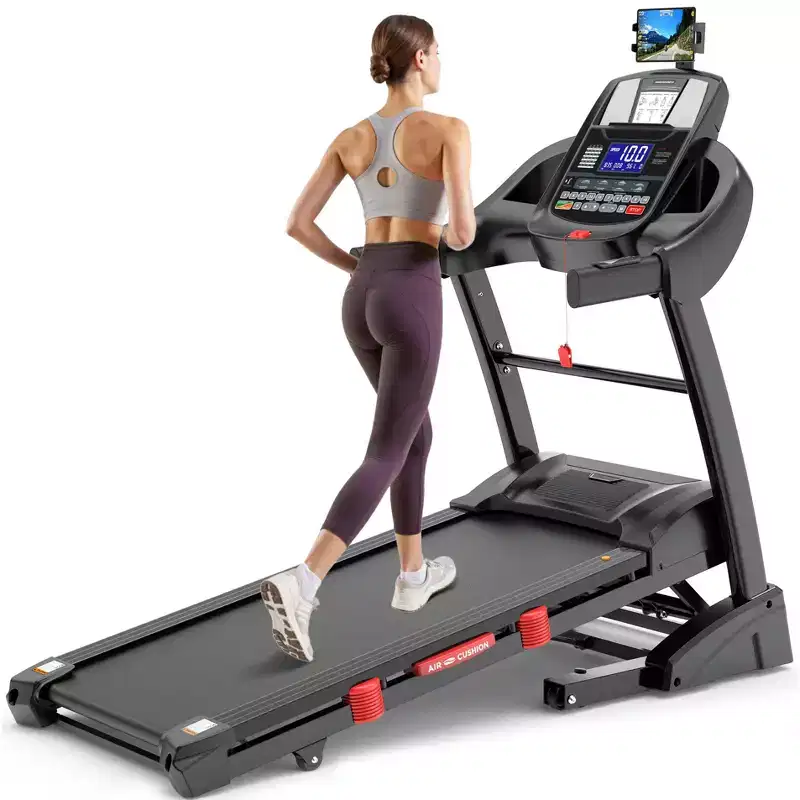 Foldable Treadmill with Auto Incline, 300LB Capacity, 5HP&12MPH Speed, Smart APP Control, 64+3+3+1 Programs, Equipment for Running Walking Jogging