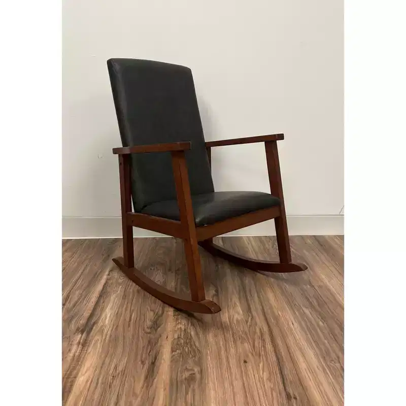 Gift Mark Kids' Rocking Chair with Fully Upholstered Seat and Seat Back Gray