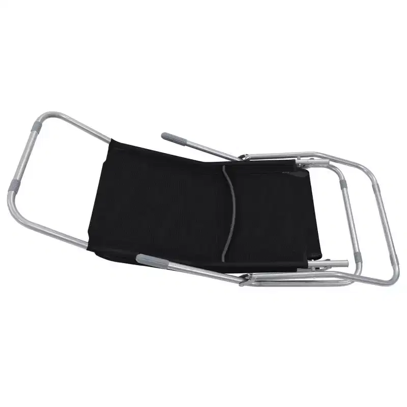 vidaXL Sun Lounger Set of 2 Powder-coated steel, Textilene Standard