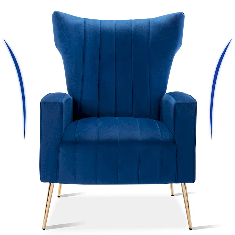 Wingback Arm Chair | Upholstered Accent Chair for Living Room