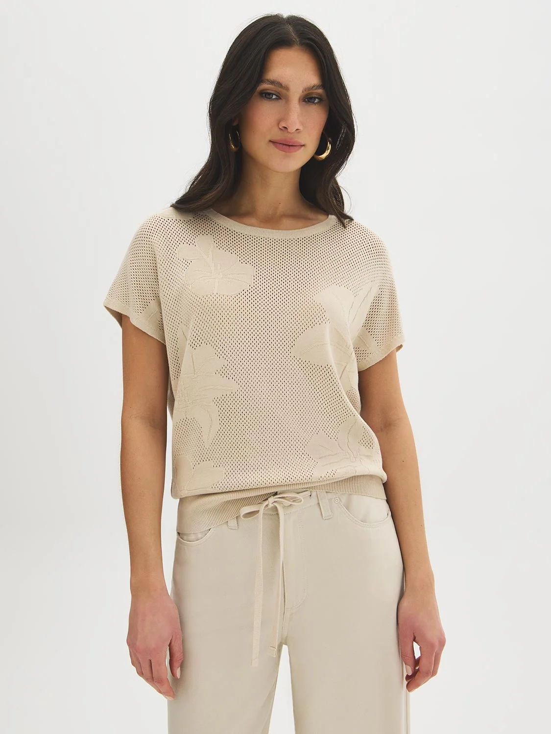 Crochet Cap Sleeve Sweater Top
