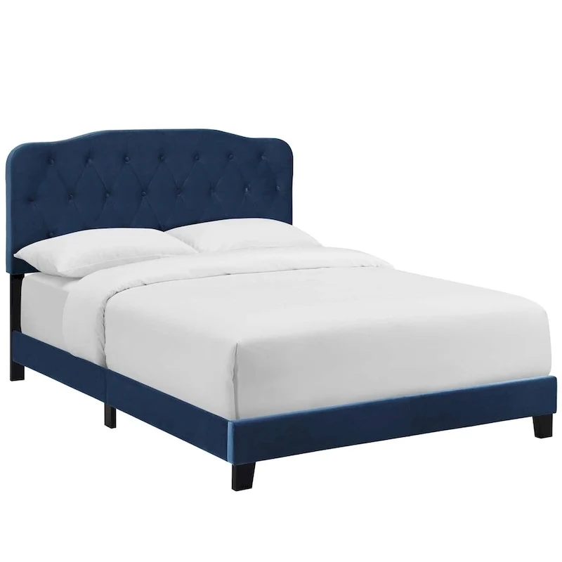 Copper Grove Ploce Queen Upholstered Velvet Bed