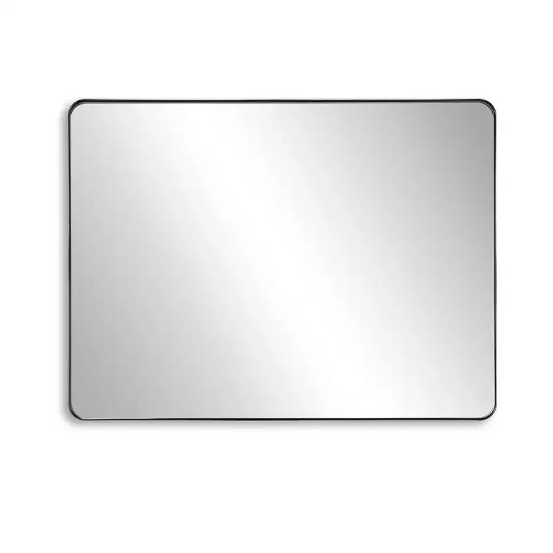 Bathroom Mirror, 40x30 Black Framed Wall Mirror, Tempered Glass for Entryway, Living Room