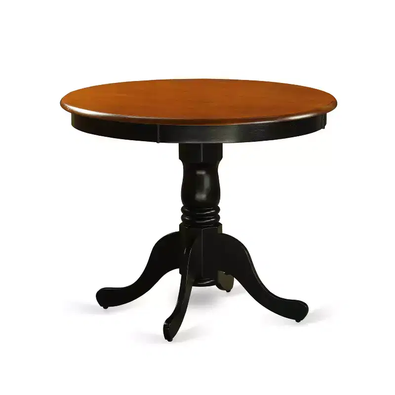 HomeStock Belmont 5-Piece Kitchen Table Set, Black & Cherry