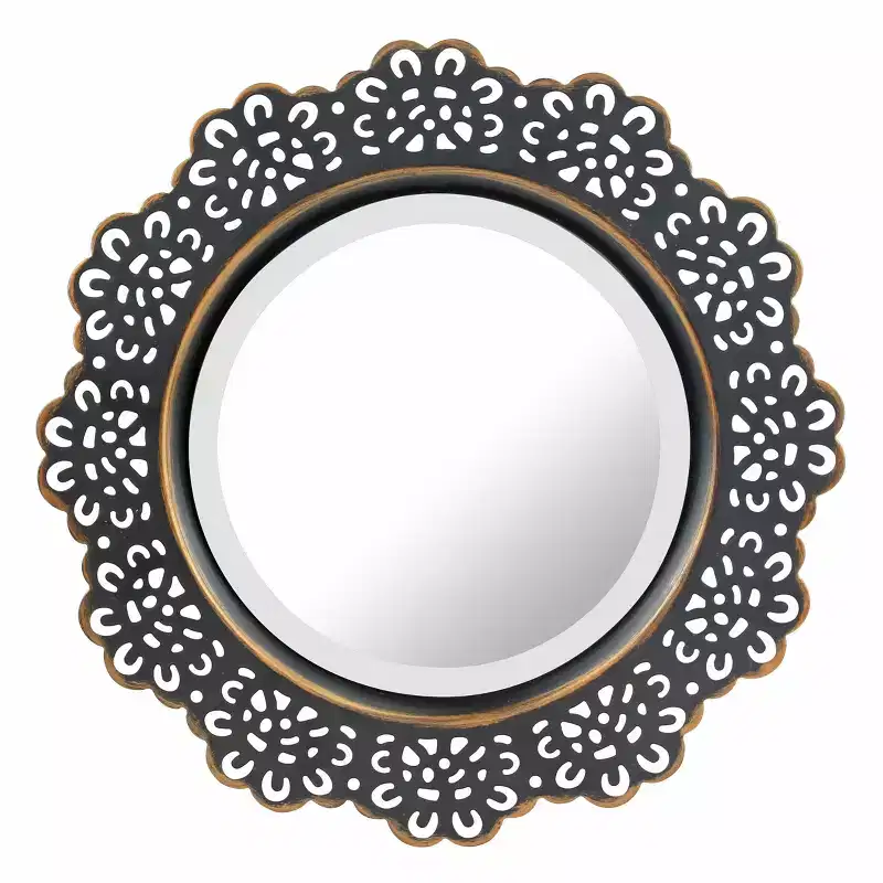 12.5 Decorative Floral Metal Lace Wall Mirror - Stonebriar Collection
