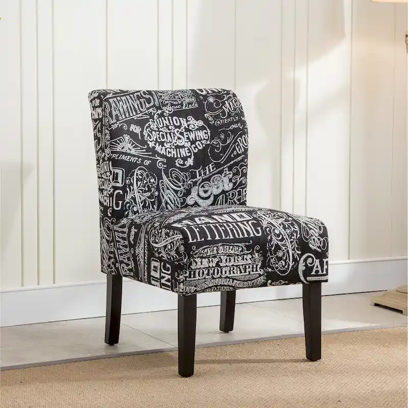 The Curated Nomad Pavilion Upholstered Armless Accent Slipper Chair