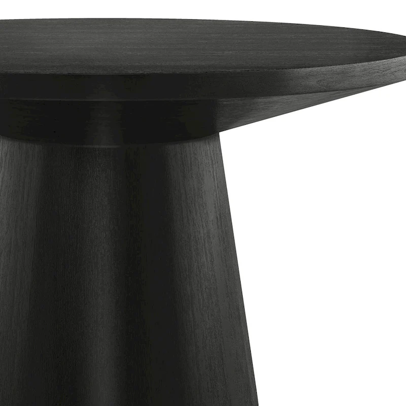 Furniture of America Vitten Modern Round Solid Wood Pedestal Coffee Table