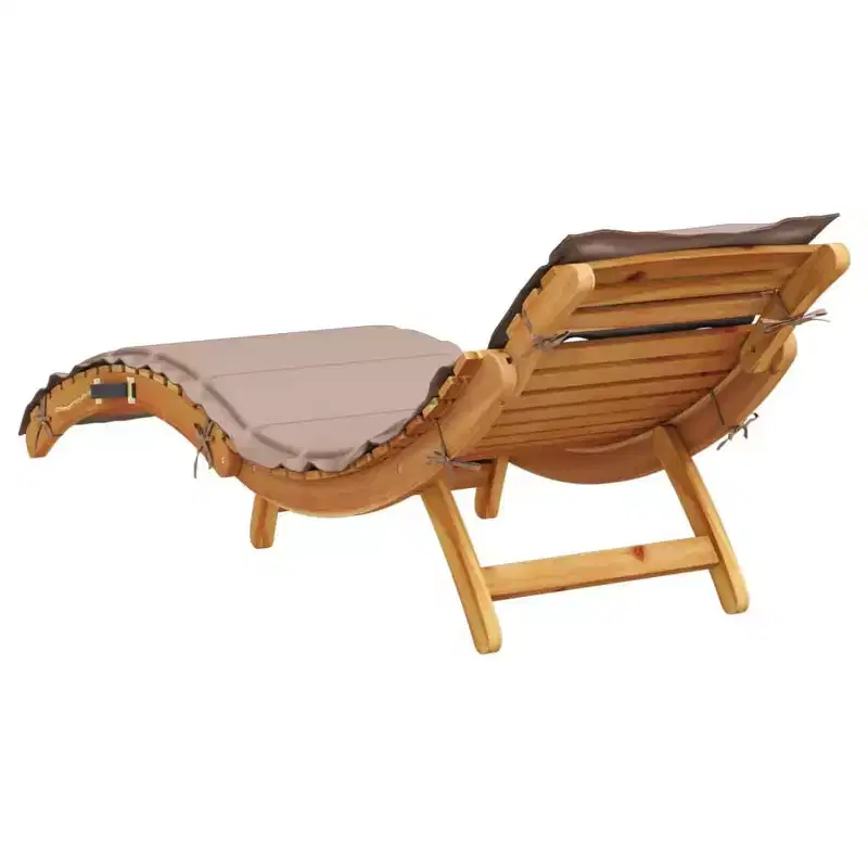 vidaXL Sun lounger21.65 x 72.44 x 25.20 in Solid Acacia Wood