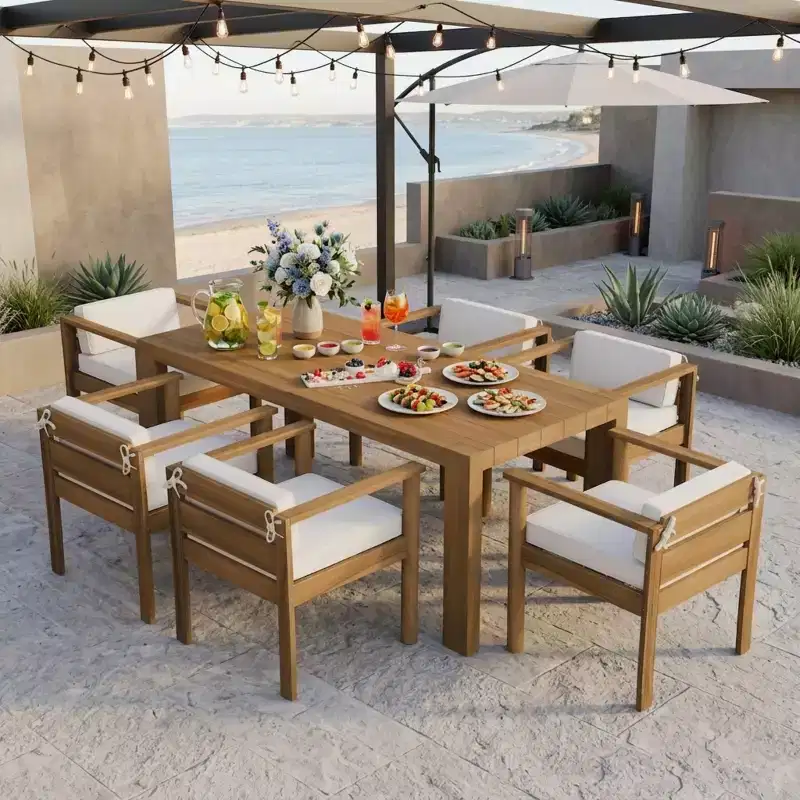 Polibi 7-Piece All-Weather Patio Dining Set
