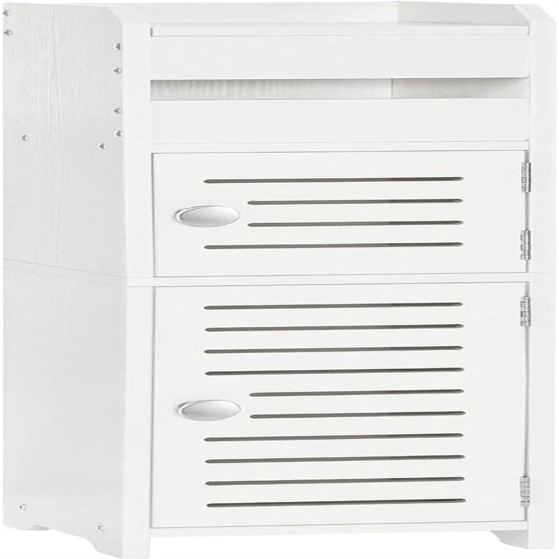 Small Bathroom Storage Cabinet with Door - 7.9  D x 7.9  W x 30.7  H