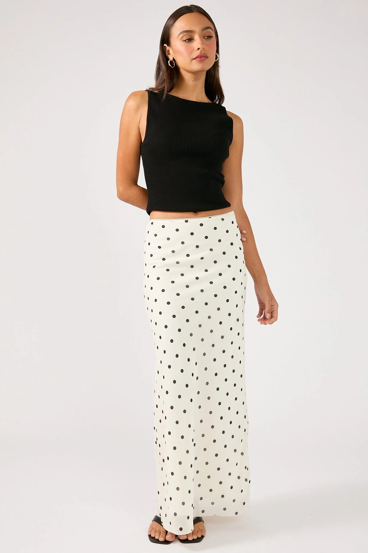 Maxi Skirt Cream Print