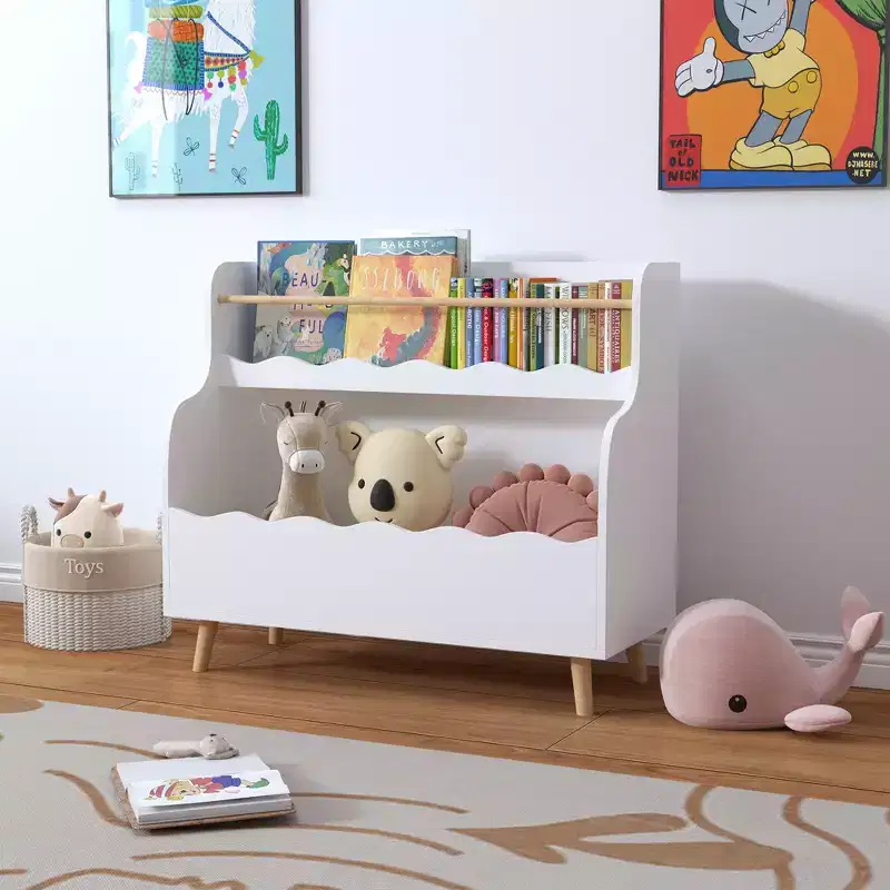 Kids Bookcaes, Children Book Organizer, toy Storage Cabinet Organizer, White